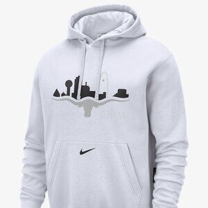 Nike Mens Dallas Mavericks City Edition Series Essential Logo Hoodie XL White